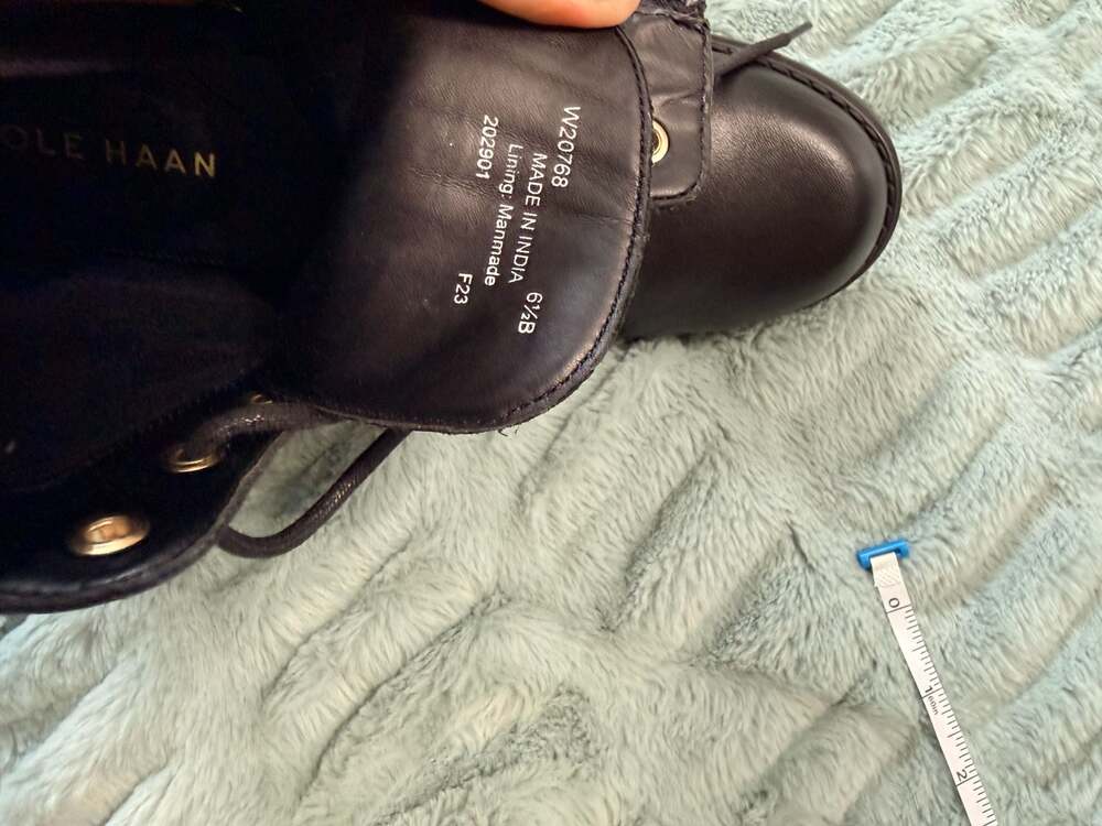 Cole Haan Camea Waterproof Leather Combat Boots - Picture 7 of 7